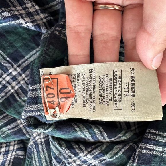 Burberry Brit plaid flannel button down shirt - Picture 9 of 9